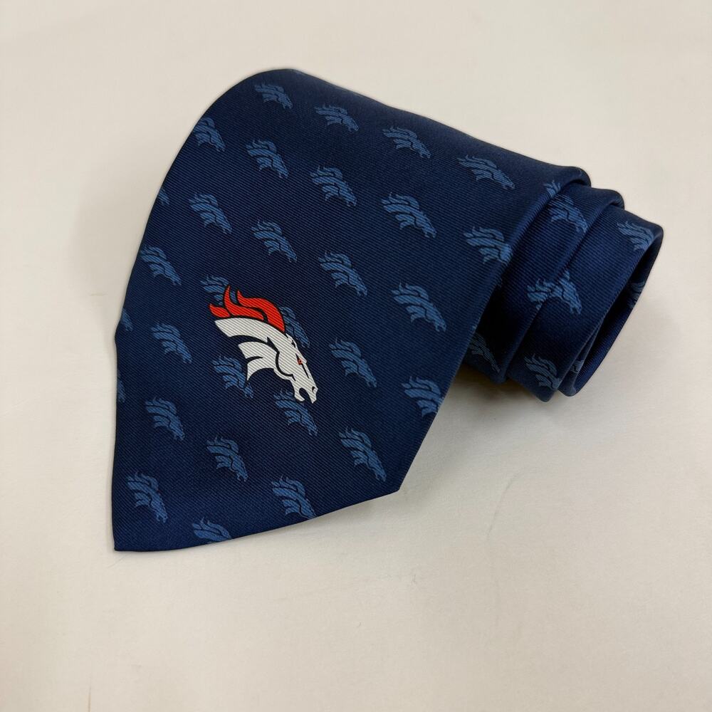 NFL Denver Broncos Silk Tie Navy Licensed Mens Necktie
